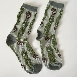 Fairycore cabincore embroidered socks